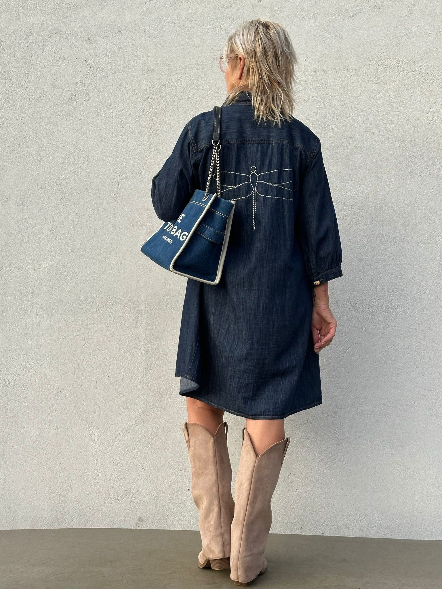 Gaspar 2507720 Rio denim dress dark