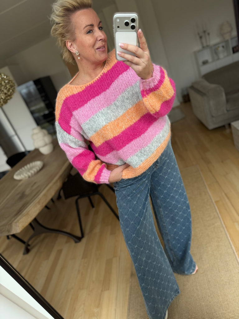 LECOCO 35016 Shella strik peach