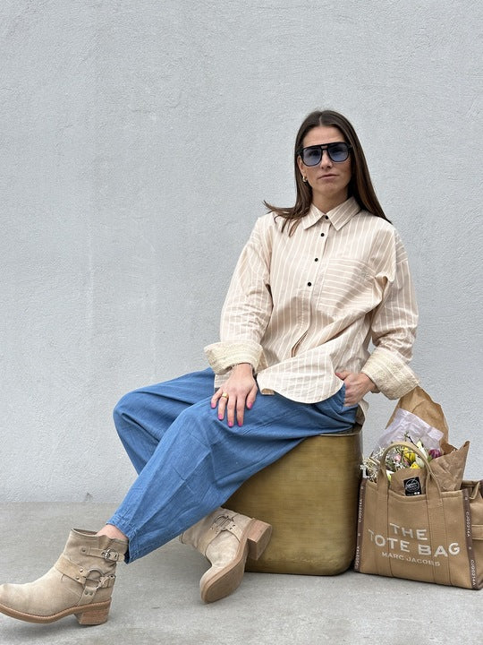 Gaspar 2610328 Skagen shirt stripe sand