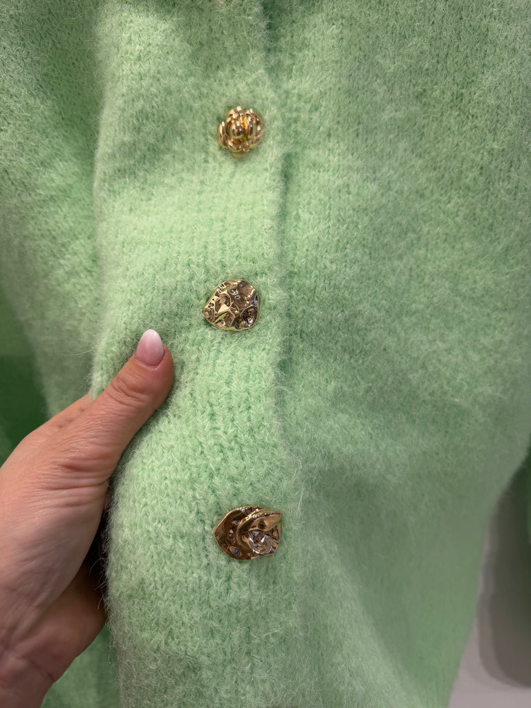 By Engbork Mindy strik cardigan mint