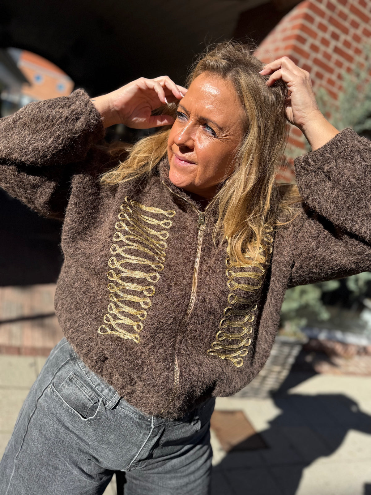 Uniform jacket bomber brown