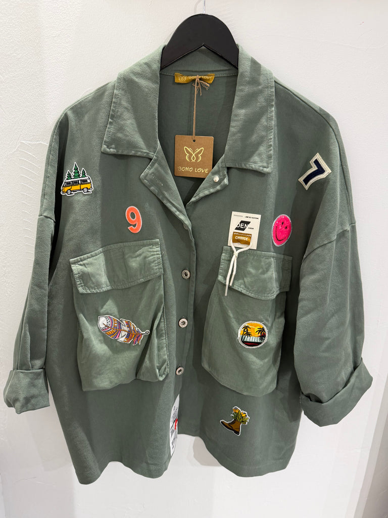 Boho Love B1315 Army jakke green
