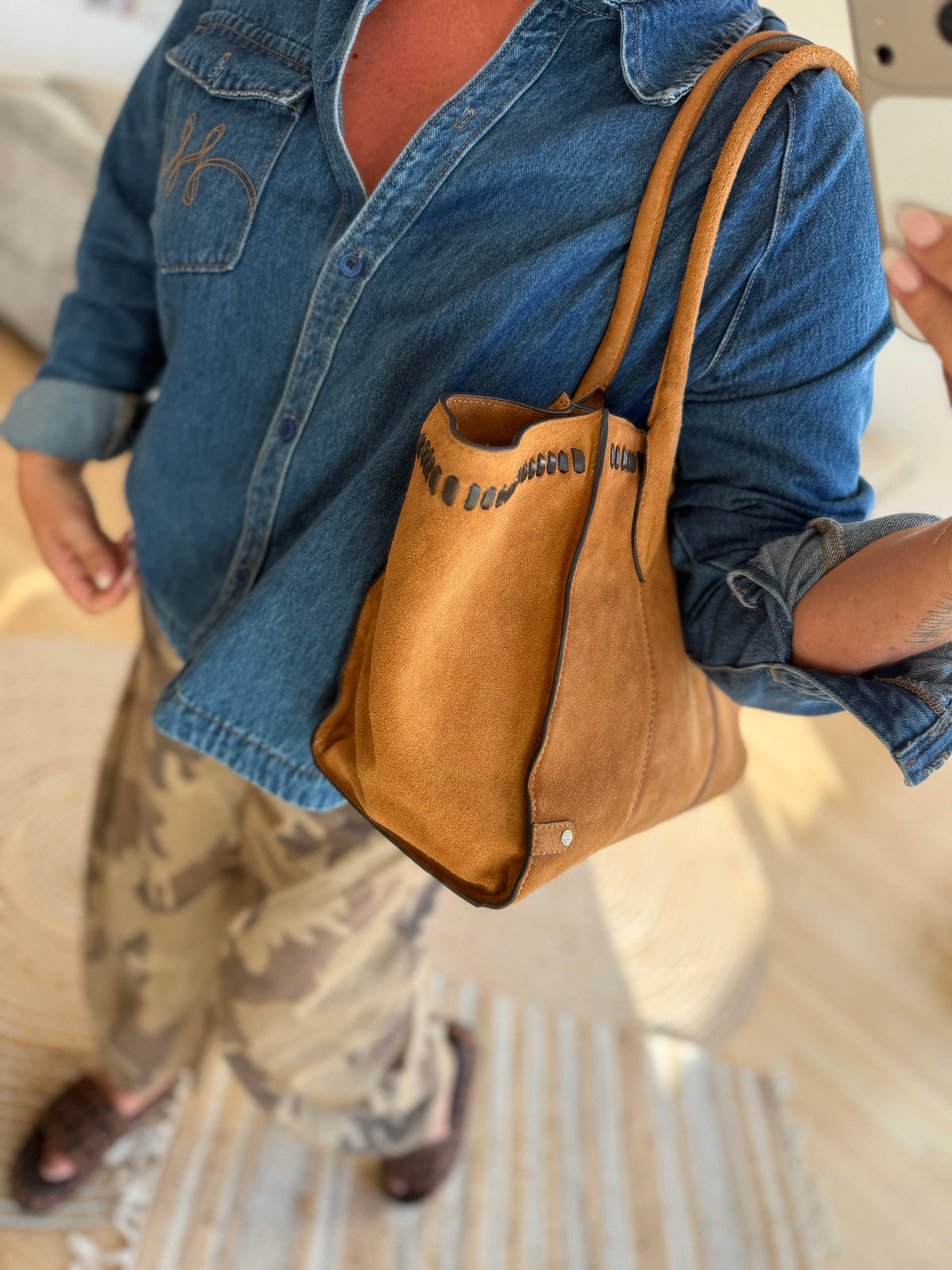 Depeche 17404 Madrid hand bag dark tan