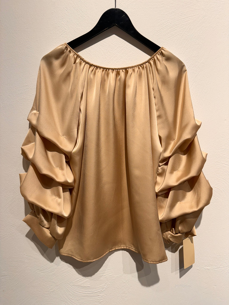 By Engbork Ofelia satin bluse champagne