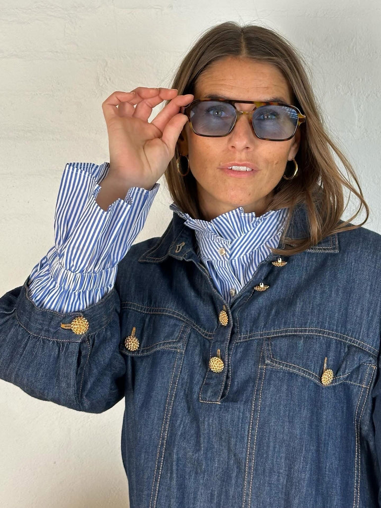 Gaspar 2507720 Rio denim dress dark