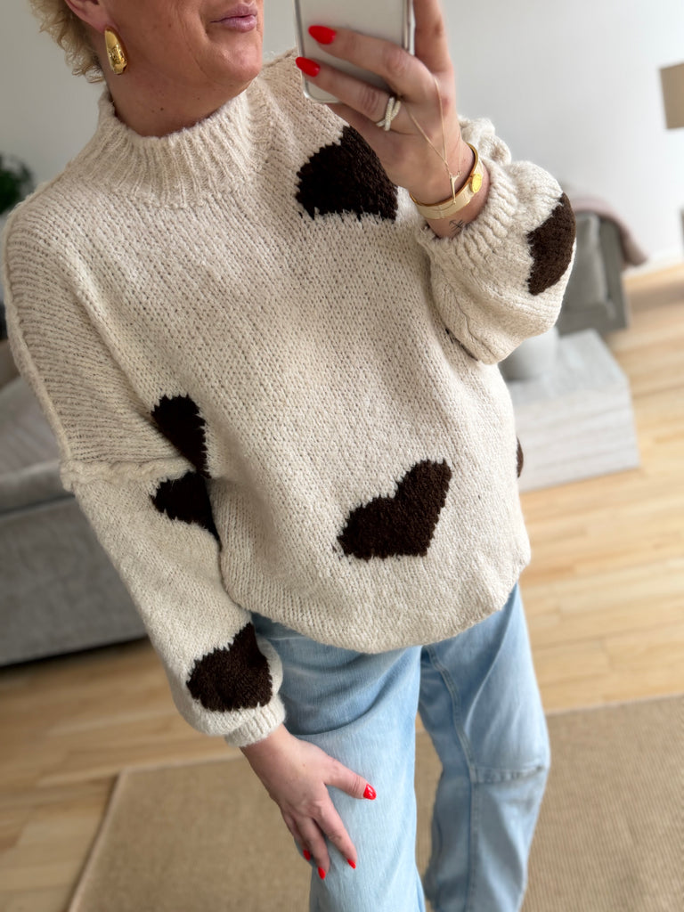 Boho Love B1313 strik hearts beige