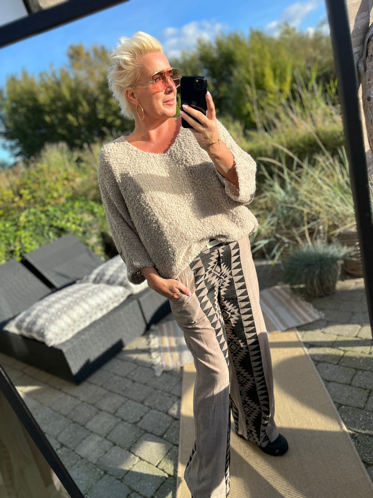 Gaspar 2507900 Honolulu jacquard bukser dark