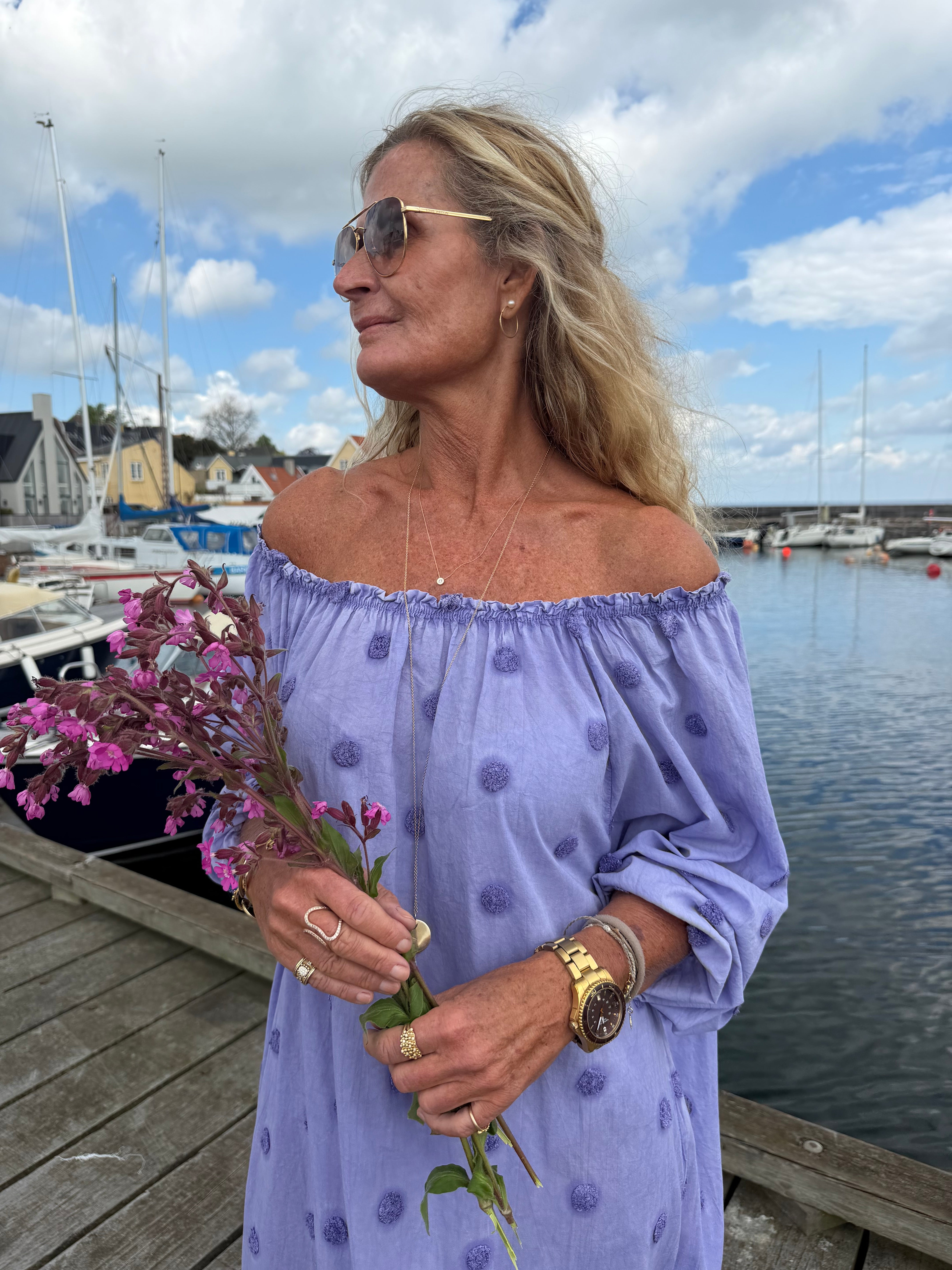 CABANA Living 3808-01 Dot dress purpel