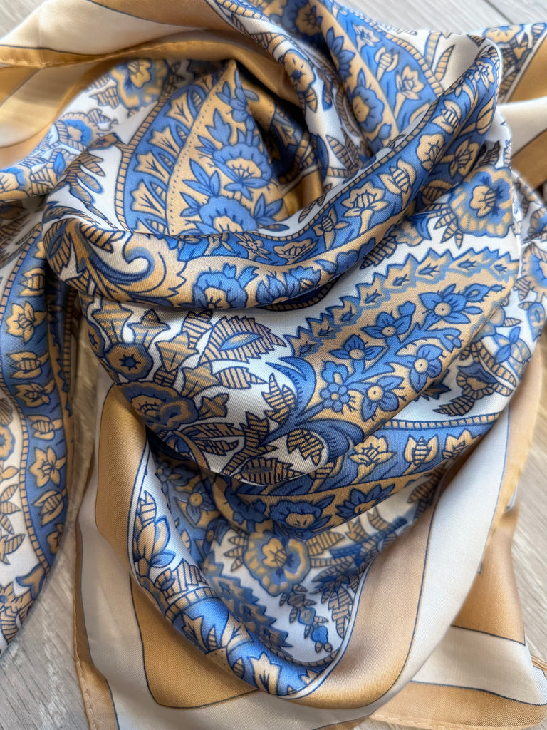 By Engbork tørklæde blue print