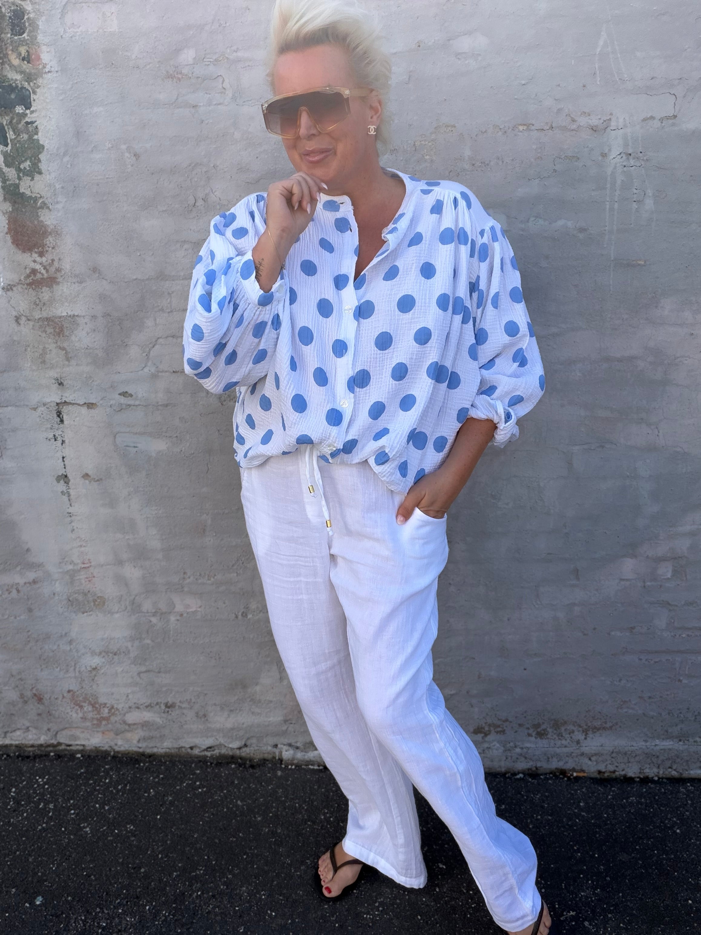 Boho Love B1359 Bomb shirt dot blue
