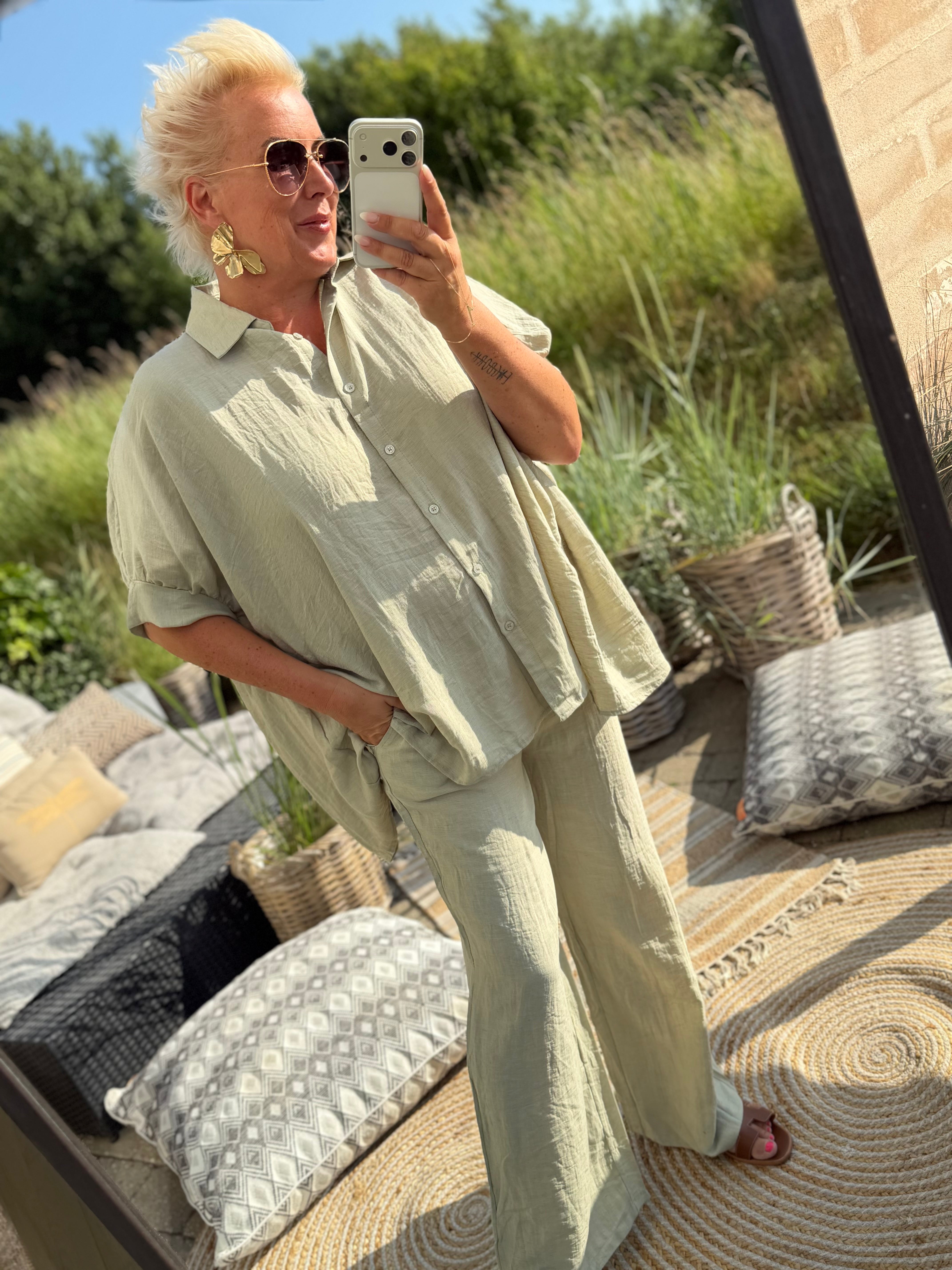 Savana shirt dusty green