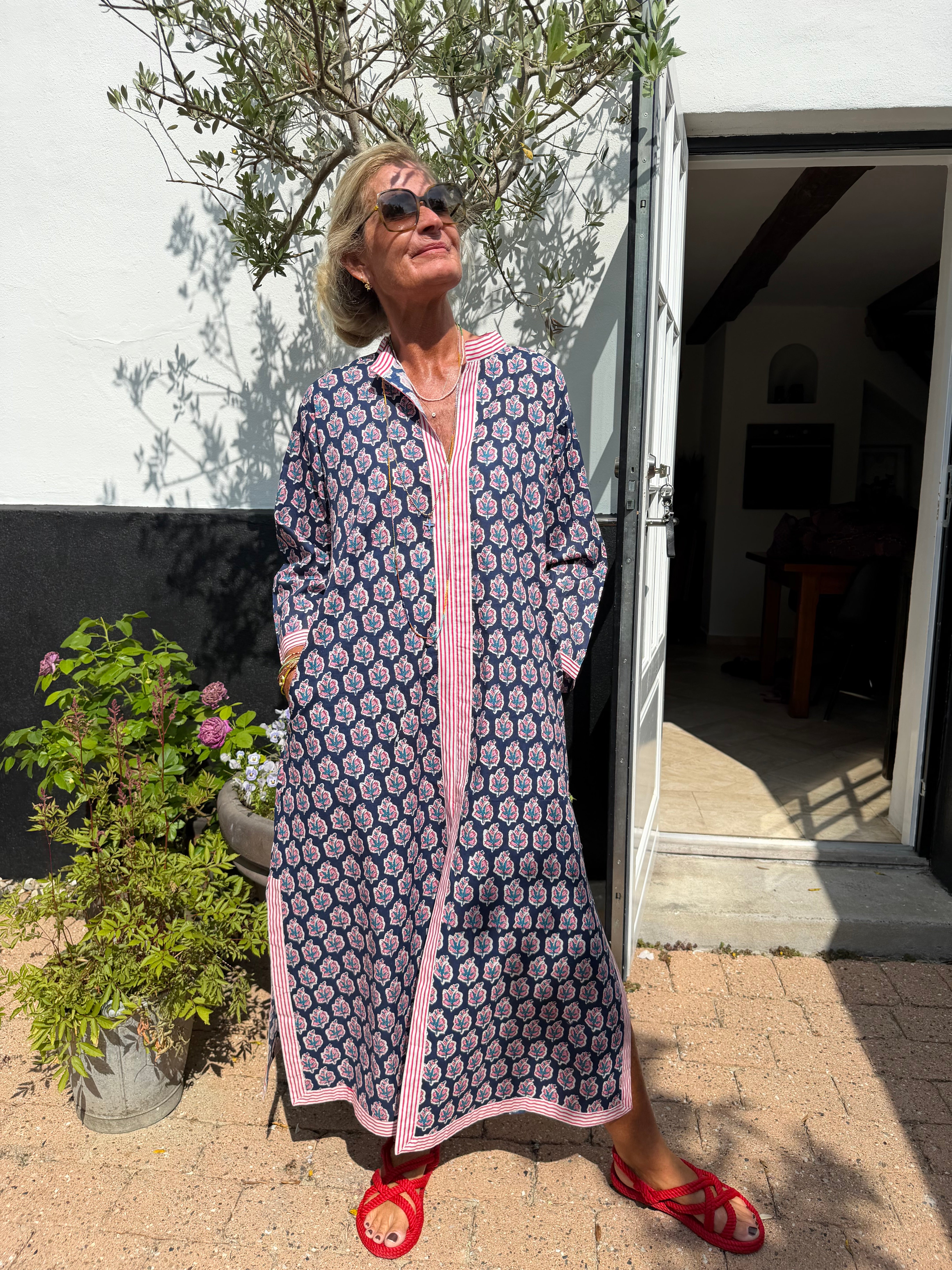 CABANA Living Sava kaftan dress navy
