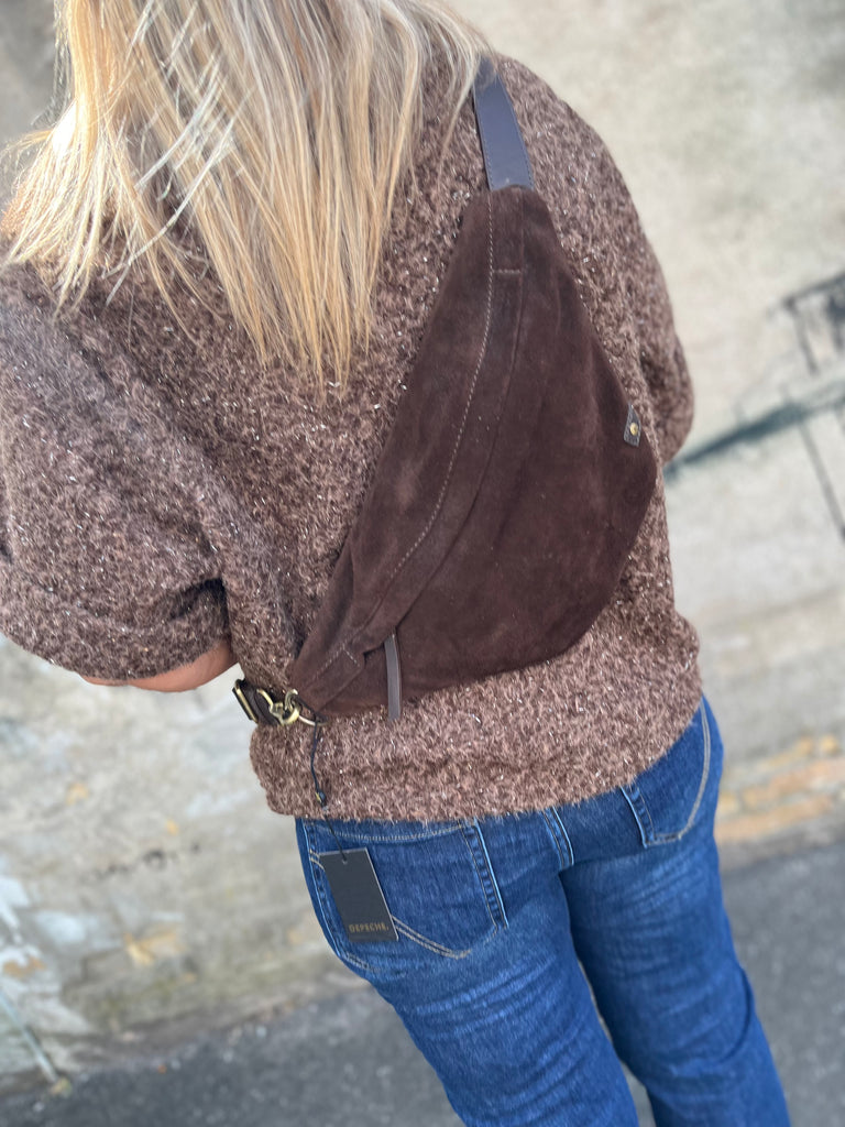 Depeche 16618 Bumbag suede chocolate