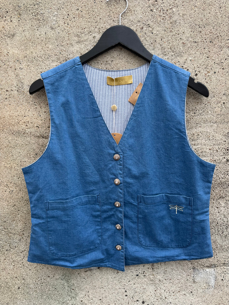 Gaspar 2501325 Utah waistcoat mid blue