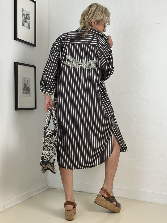 Gaspar 2601709 Malmø skjortekjole brown