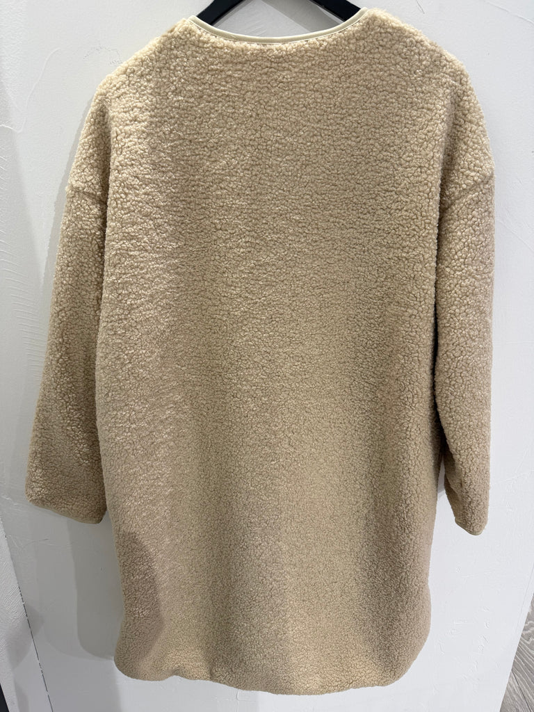 Boho Love B1316 Teddy long jacket beige