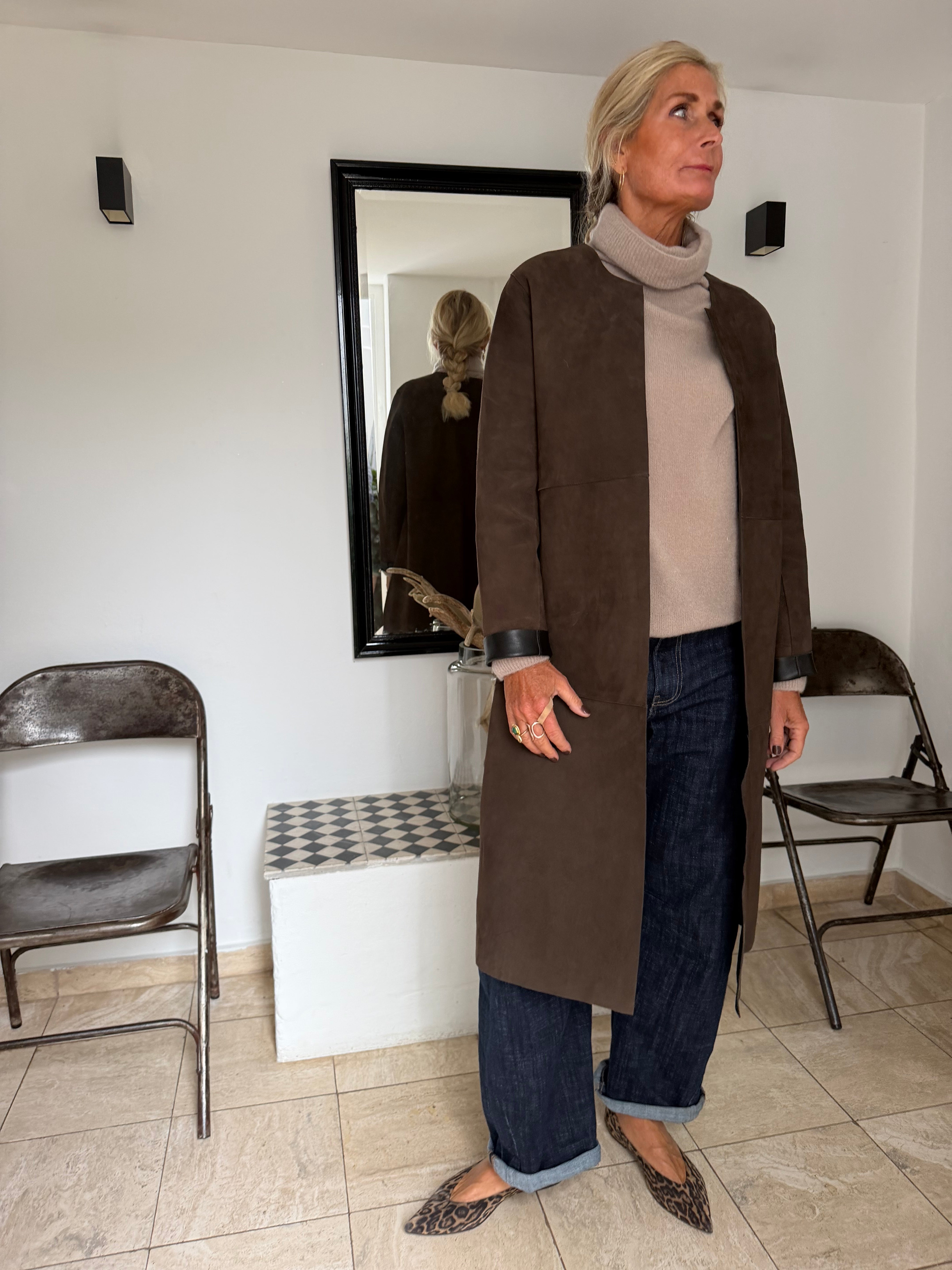 Depeche 51328 Zita jacket dusty brown/black