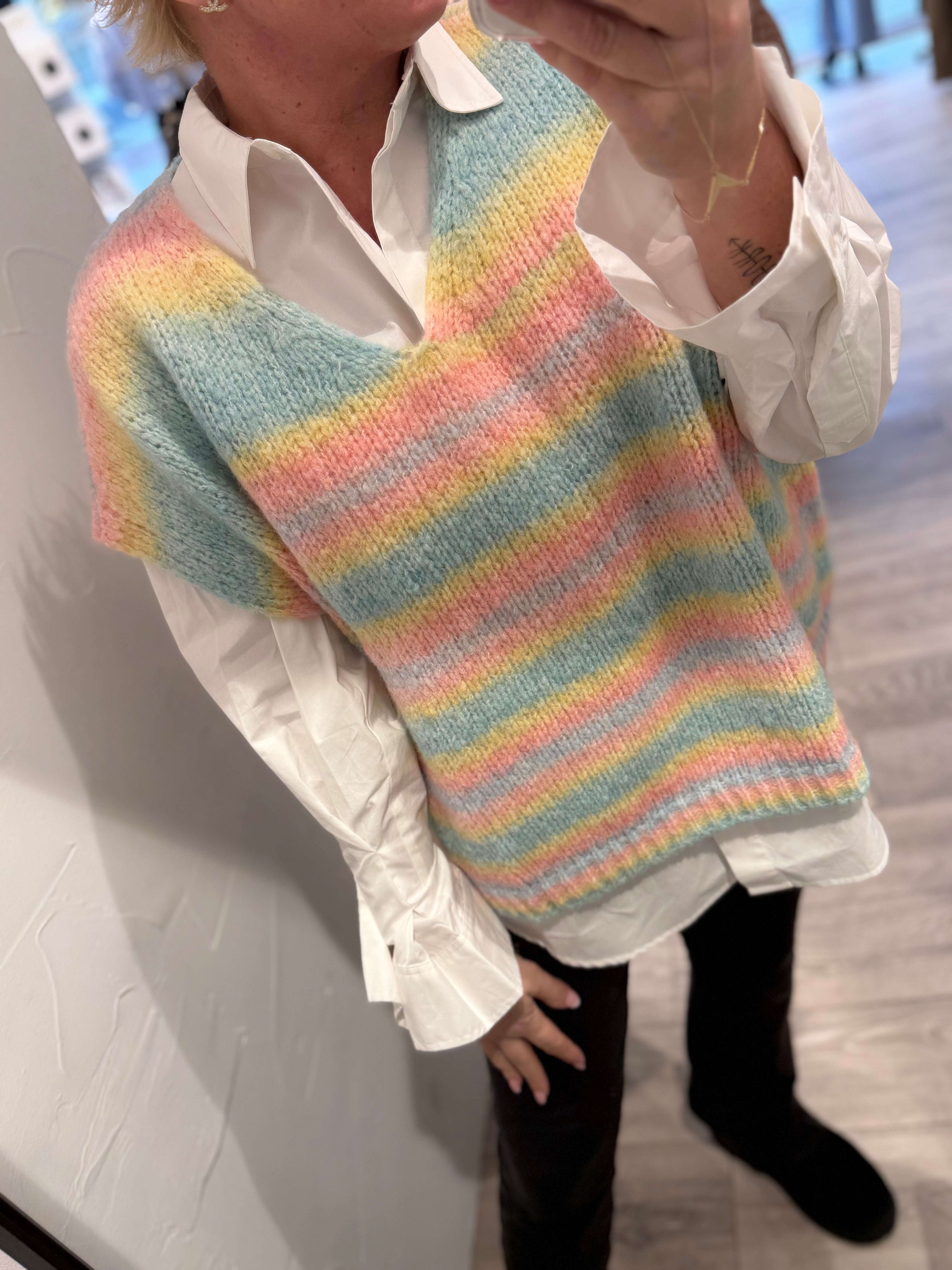Boho Love B1198 strik vest pastel