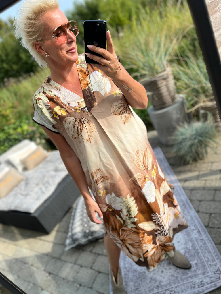 LECOCO 34806 Crista kjole brown