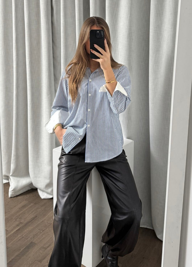 Depeche 100416 Karen shirt stripe blue