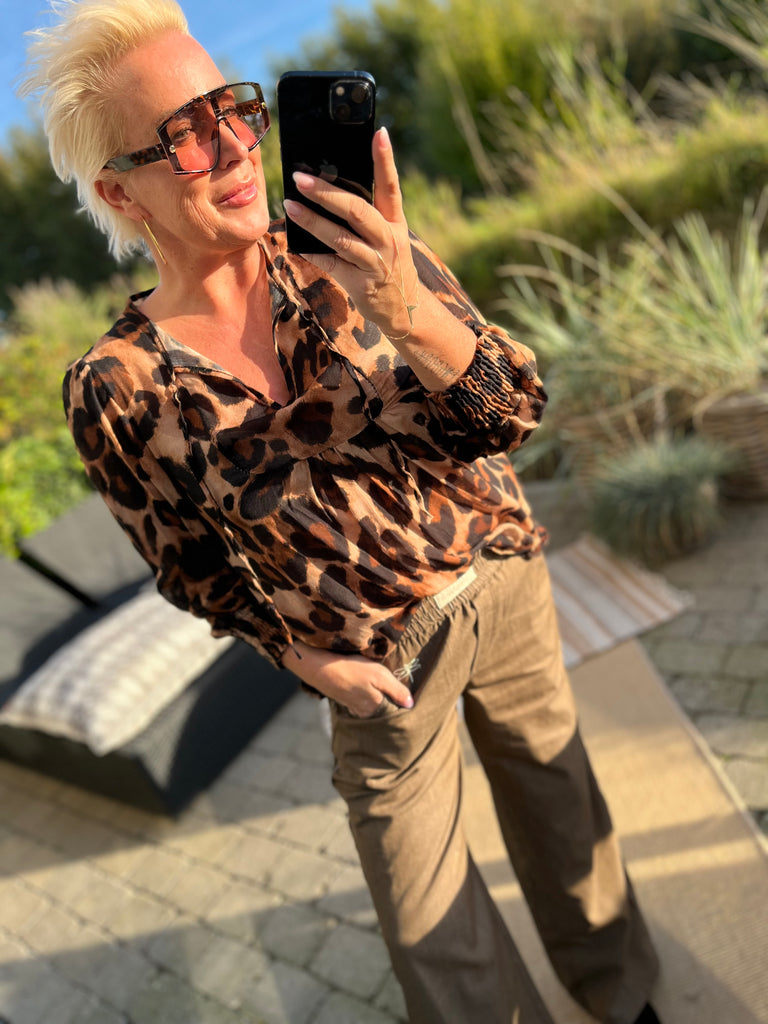 Boho Love Parga bluse leo brown