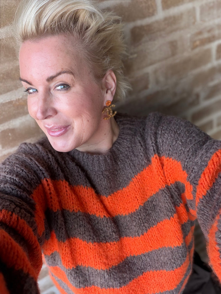 Boho Love B1314 strik stripe orange