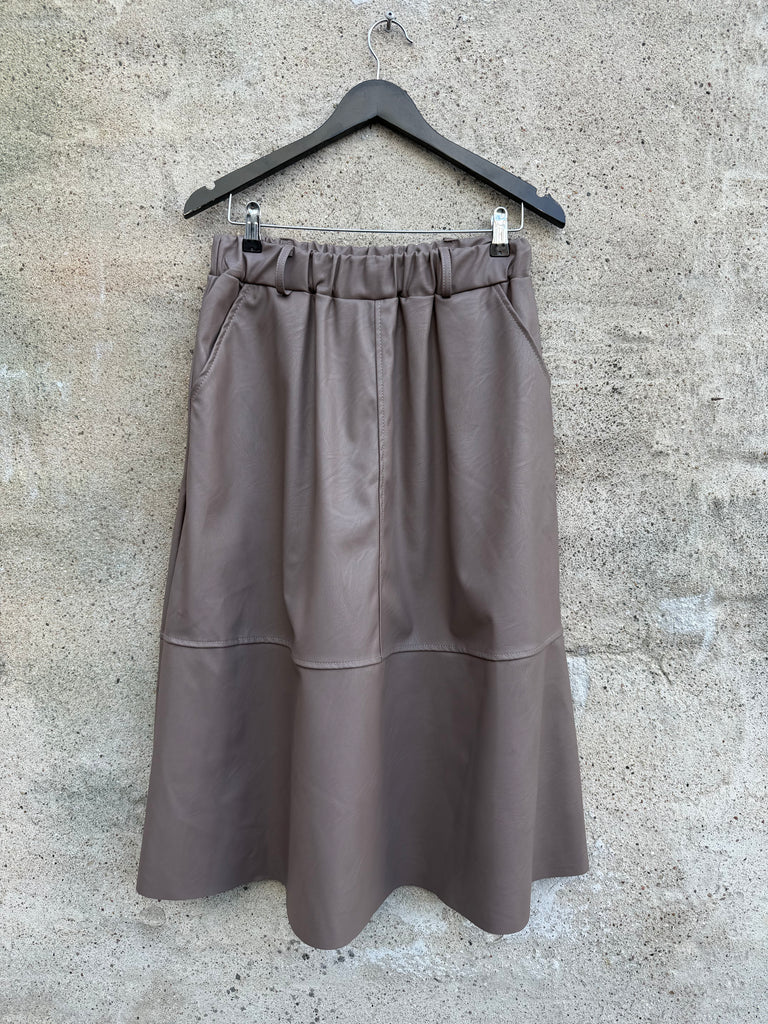 LECOCO 34922 Dicte vegan skirt taupe