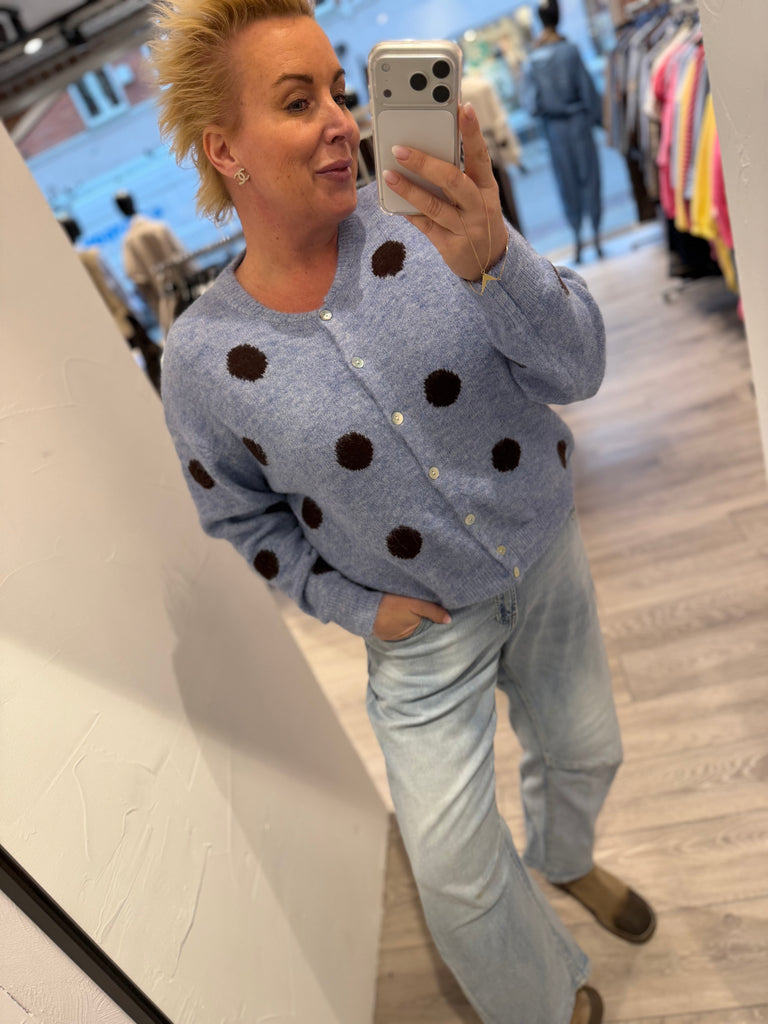 Boho Love B1320 strik DOTS blue