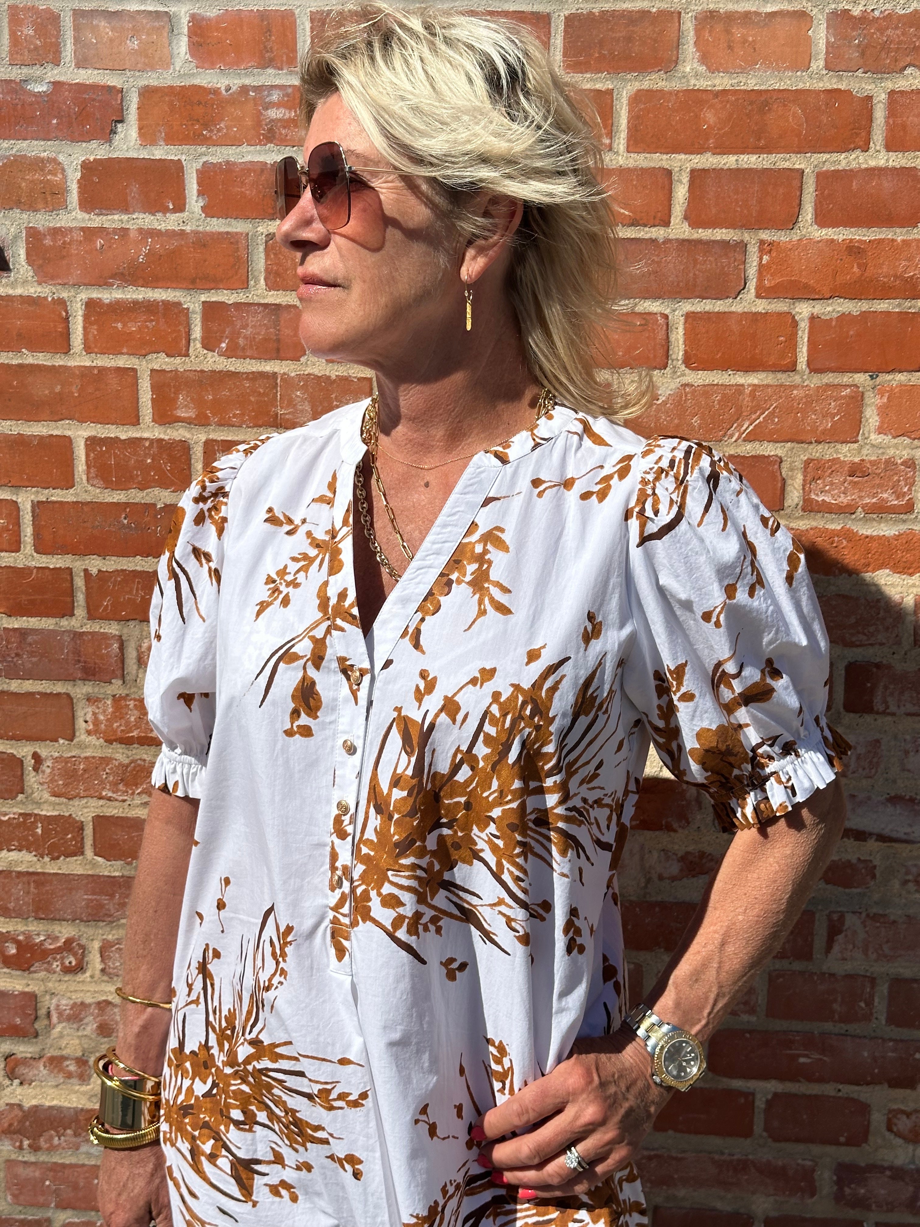 Gaspar 2601710 Tunø dress print white
