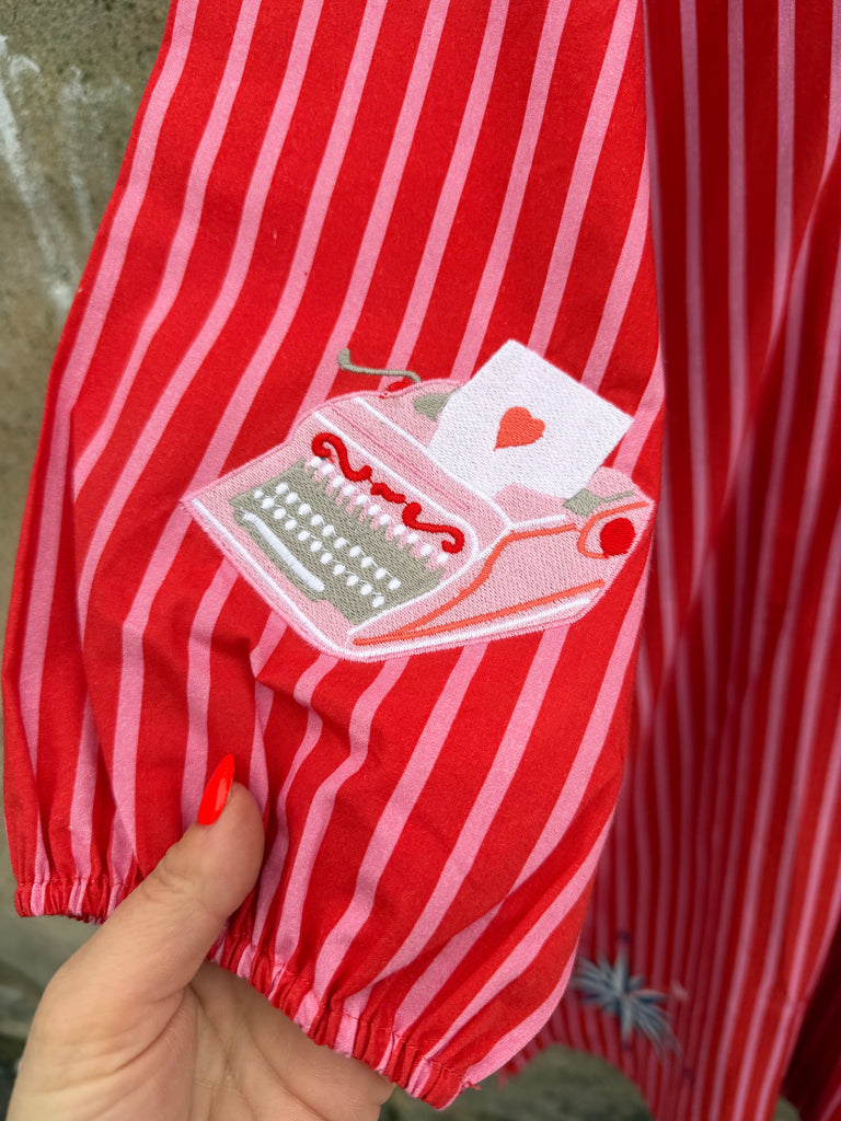 WAUW Ulrikke dress stripe red