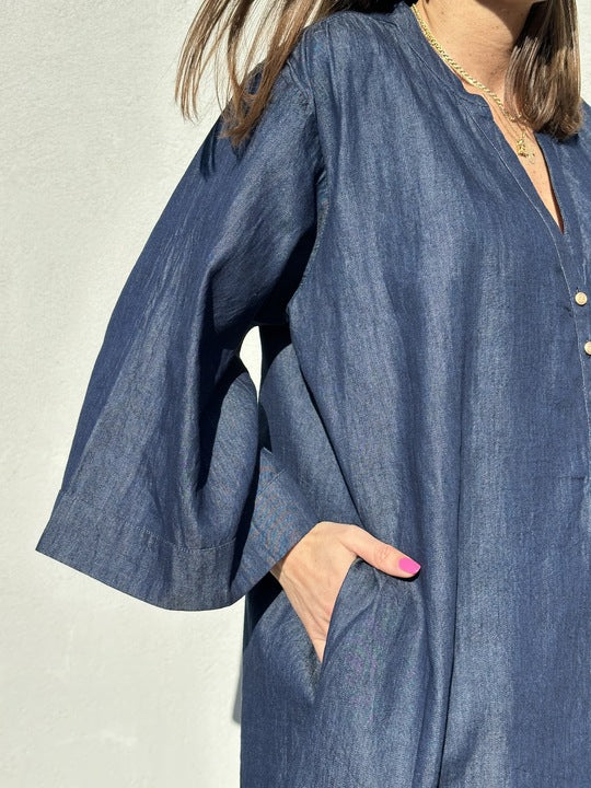 Gaspar 2601707 Mumbai short dress denim