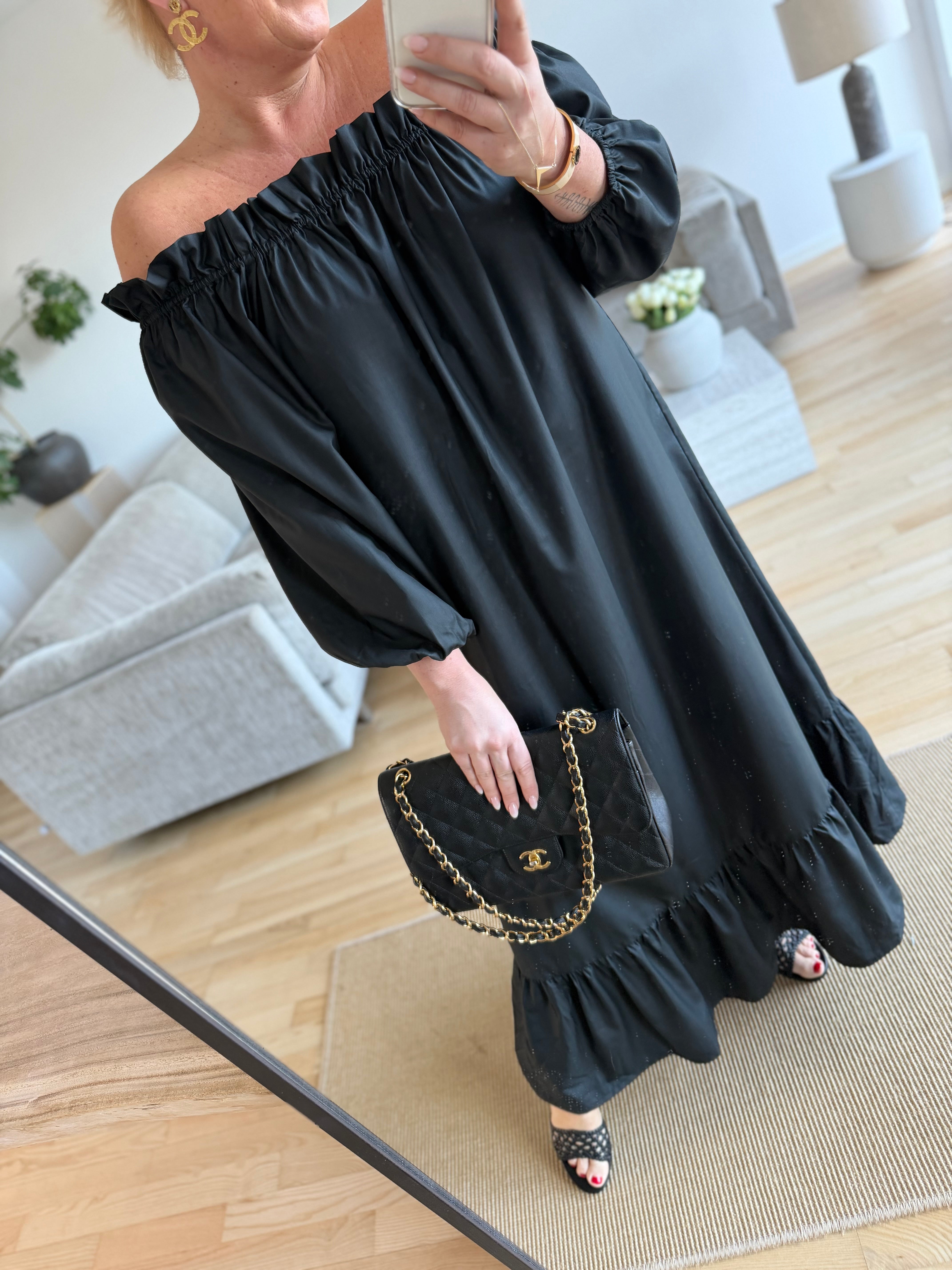 Design By Laerke Elisabeth long dress solid black