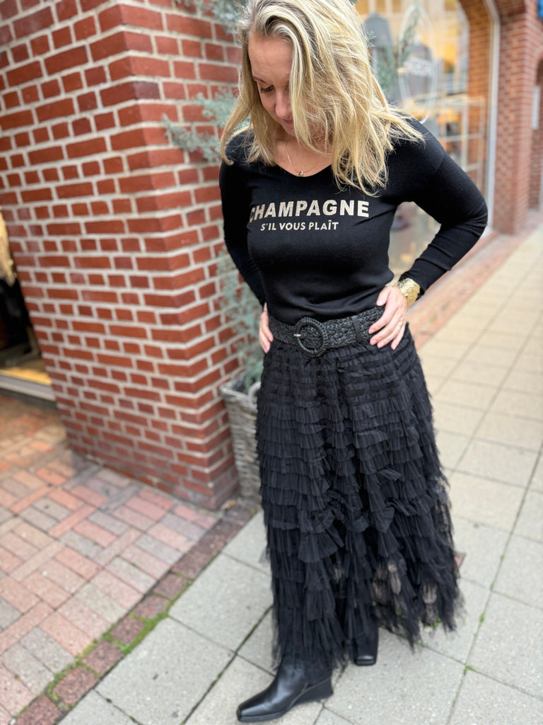 By Engbork Wonder tyl skirt black