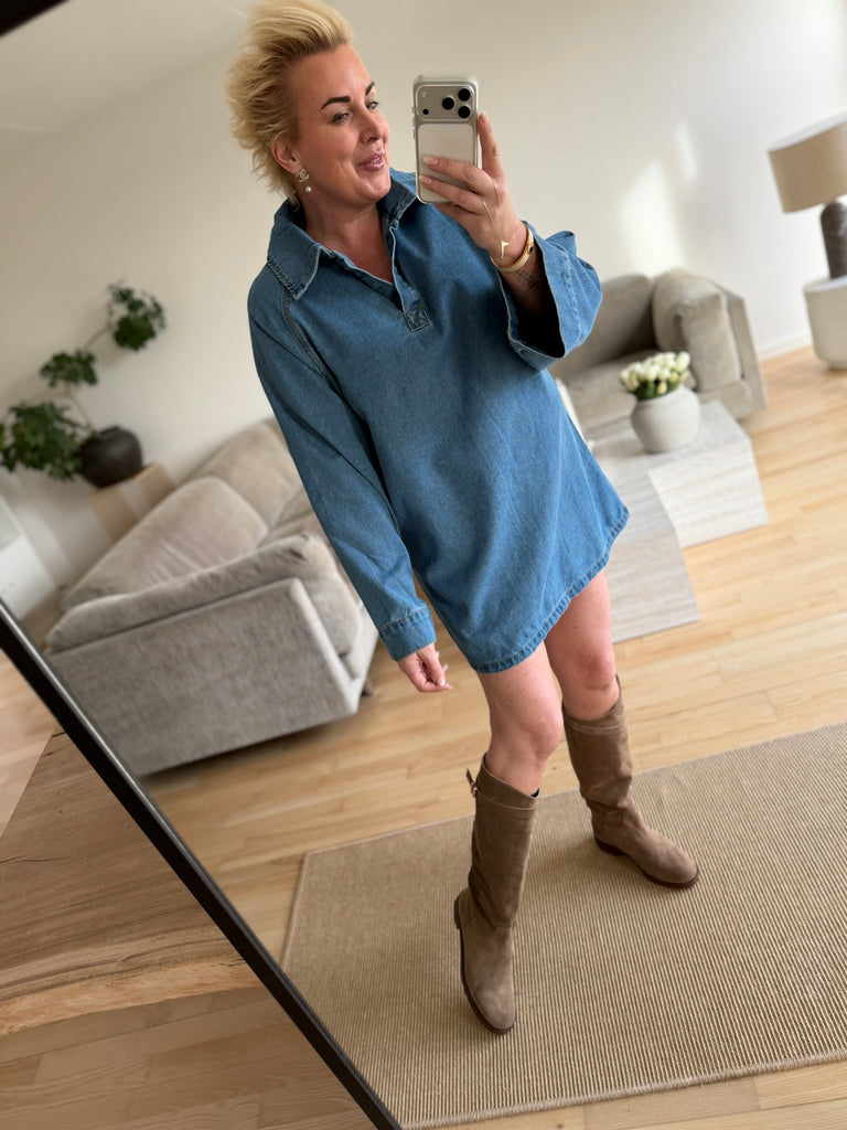 By Engbork Margot denim dress blue