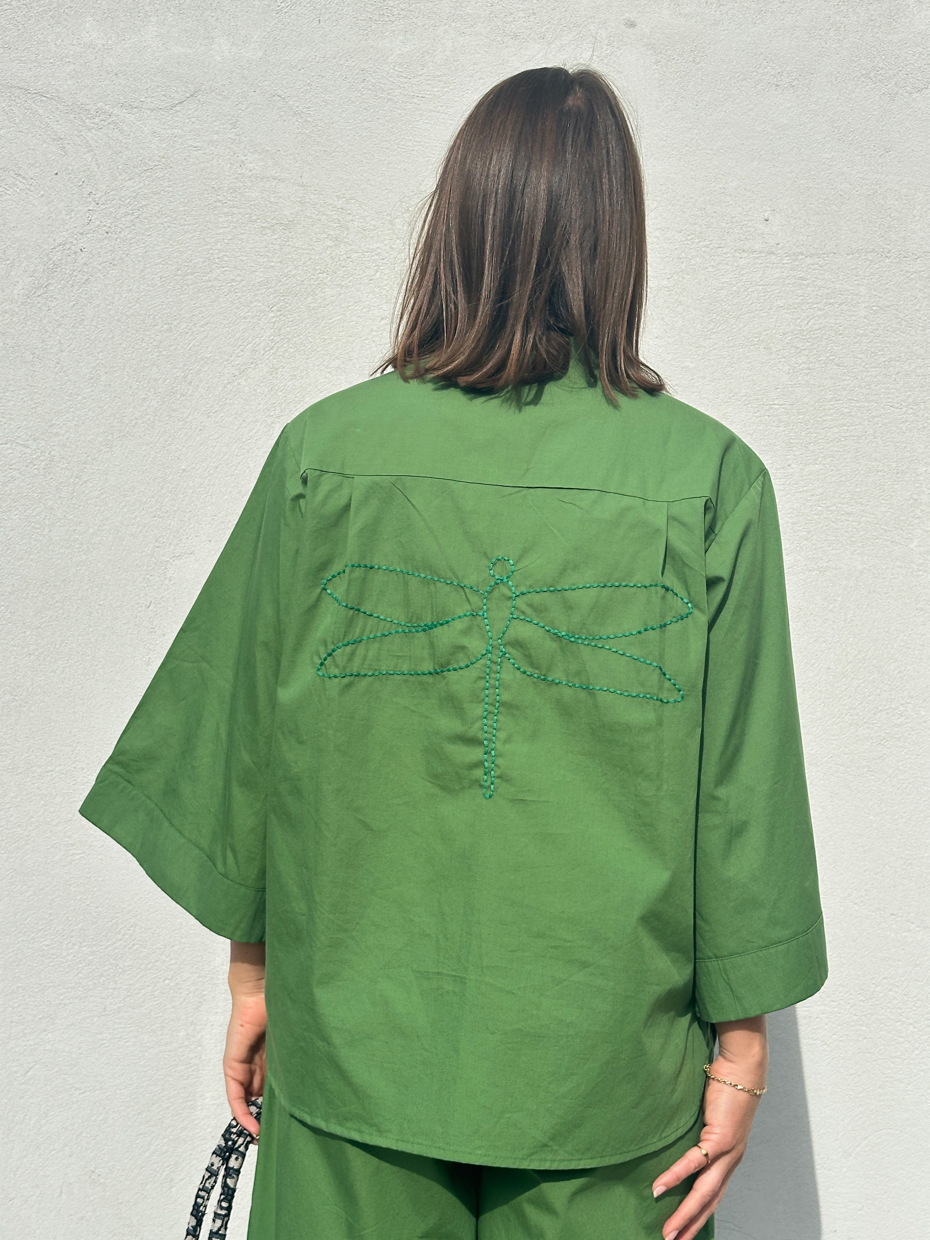 Gaspar 2601346 Mumbai blouse poplin apple green