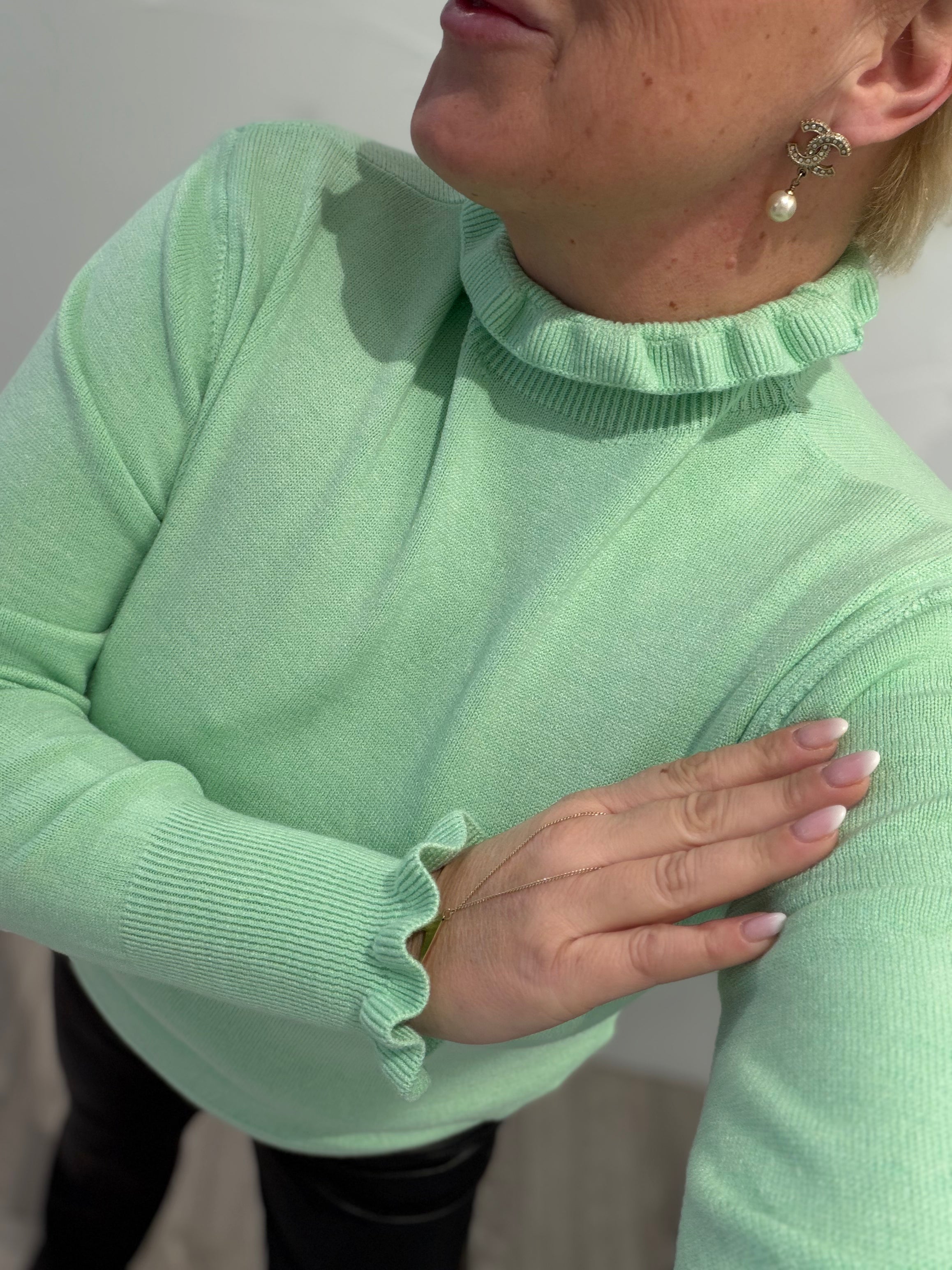 By Engbork Lovelies strik frill mint