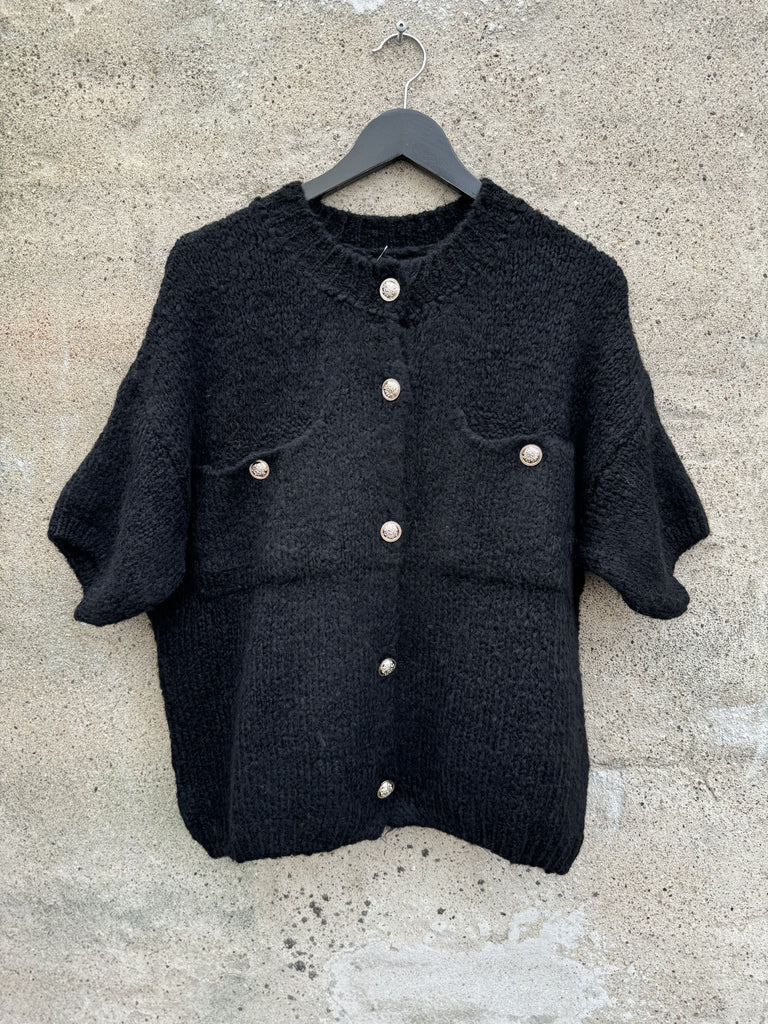 By Engbork Gabriella SS strik cardigan black