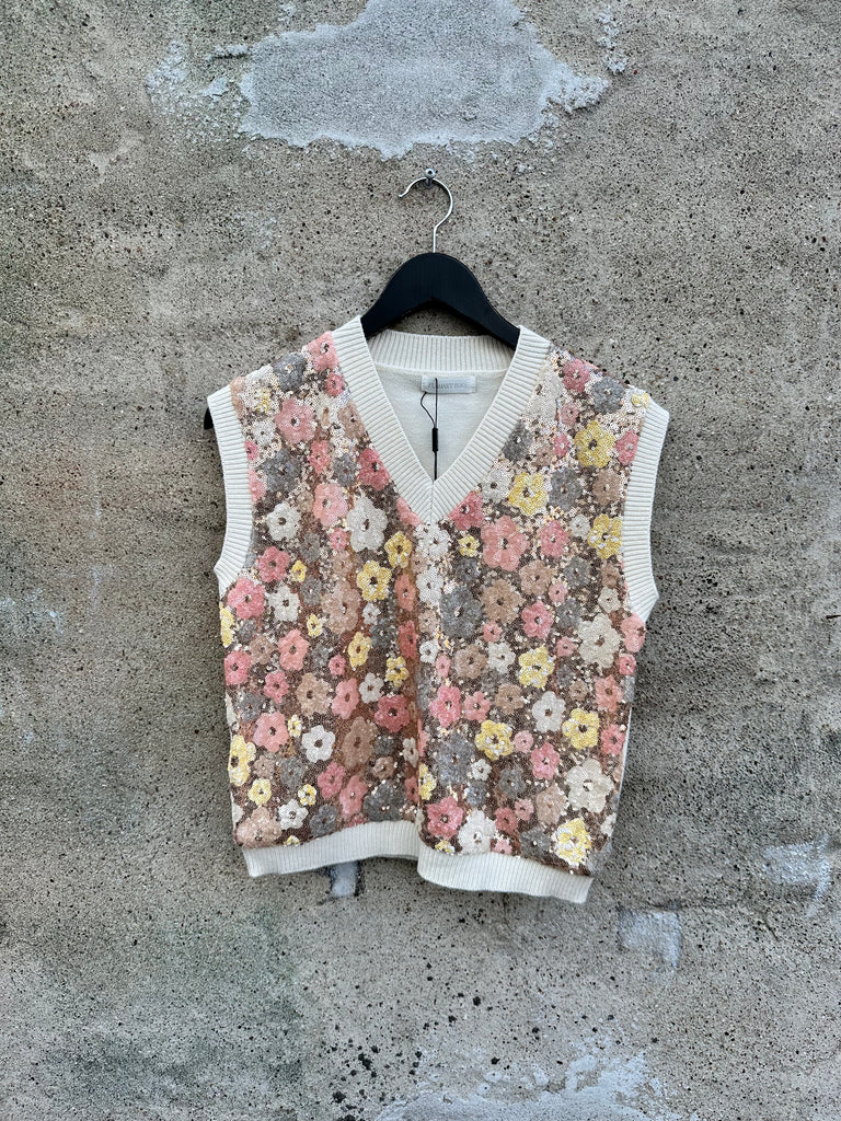 By Engbork flower top m. pailletter Multi