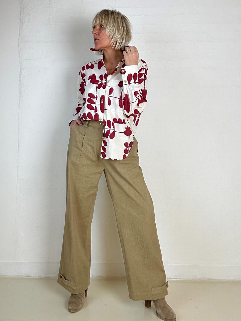 Gaspar 2601309 Malmø print shirt off white