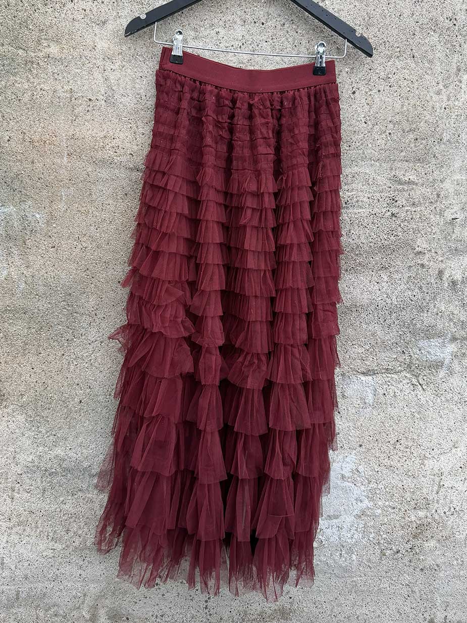 By Engbork Wonder tyl skirt bordeaux