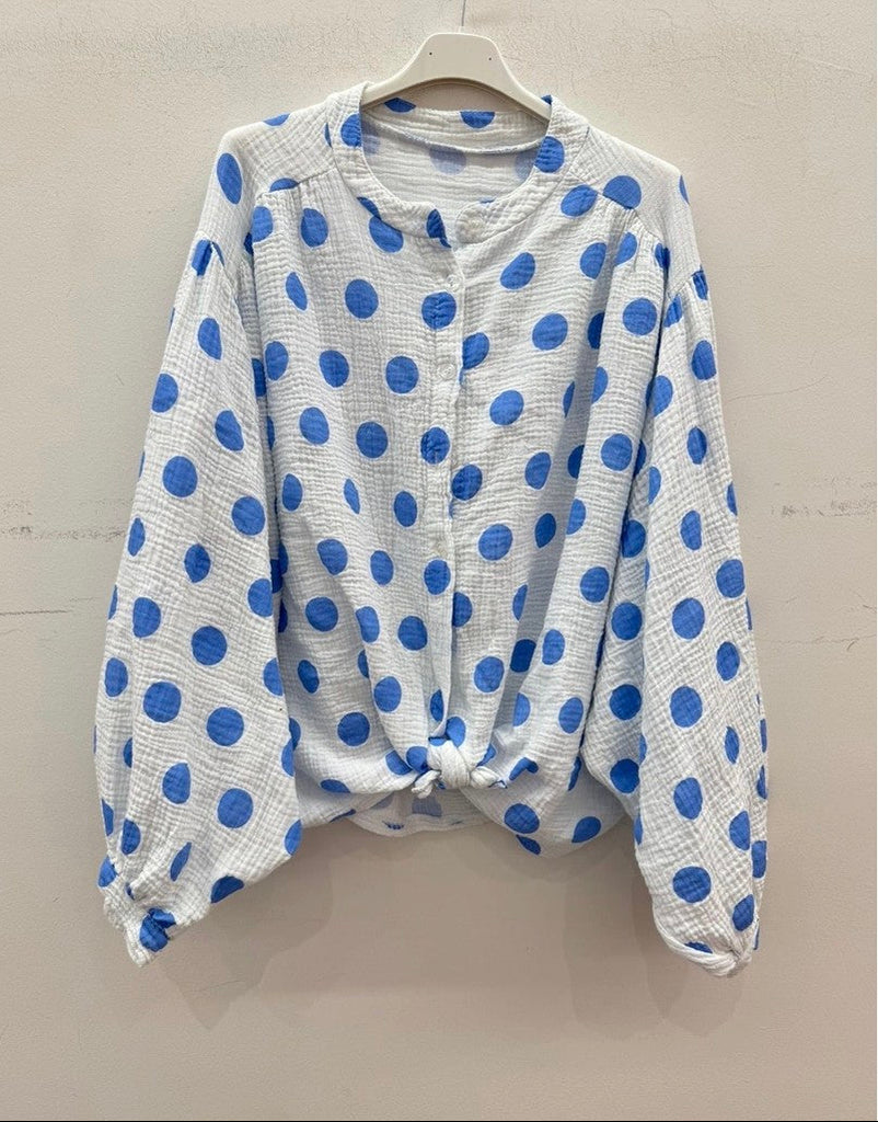 Boho Love B1359 Bomb shirt dot blue