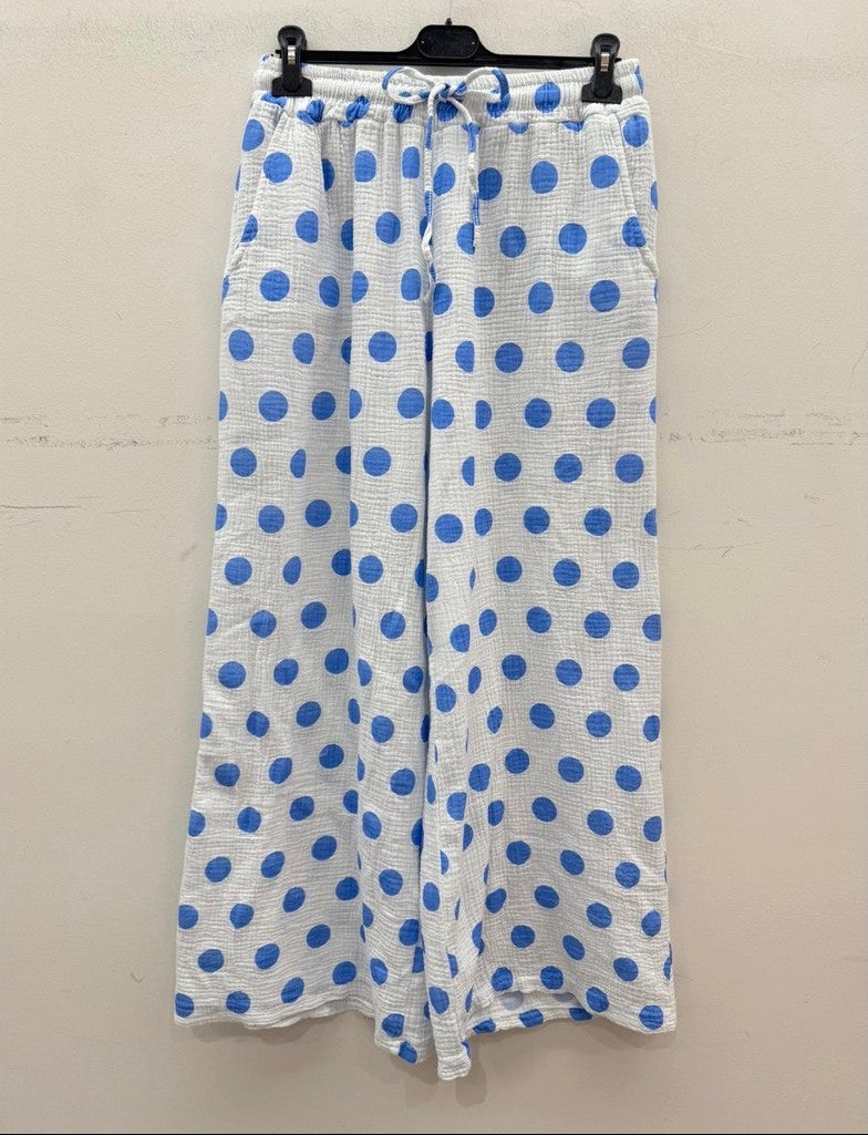 Boho Love B1358 Bomb pants dot blue