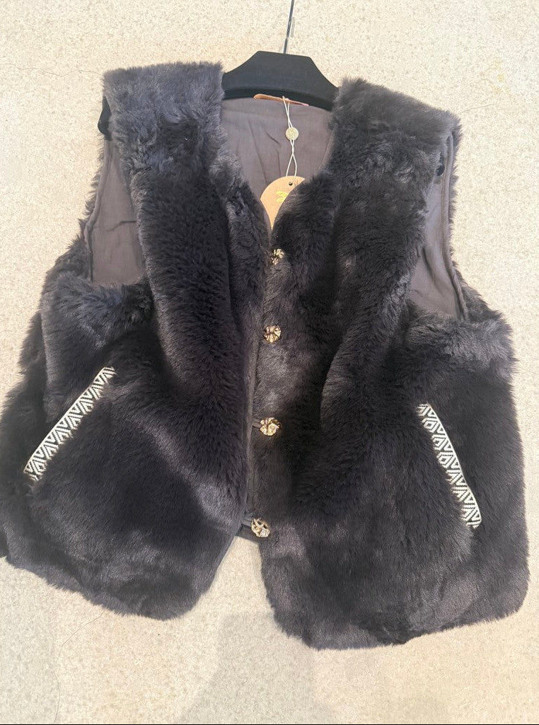 Gaspar 2607353 Duffy exclusive waistcoat chocolate