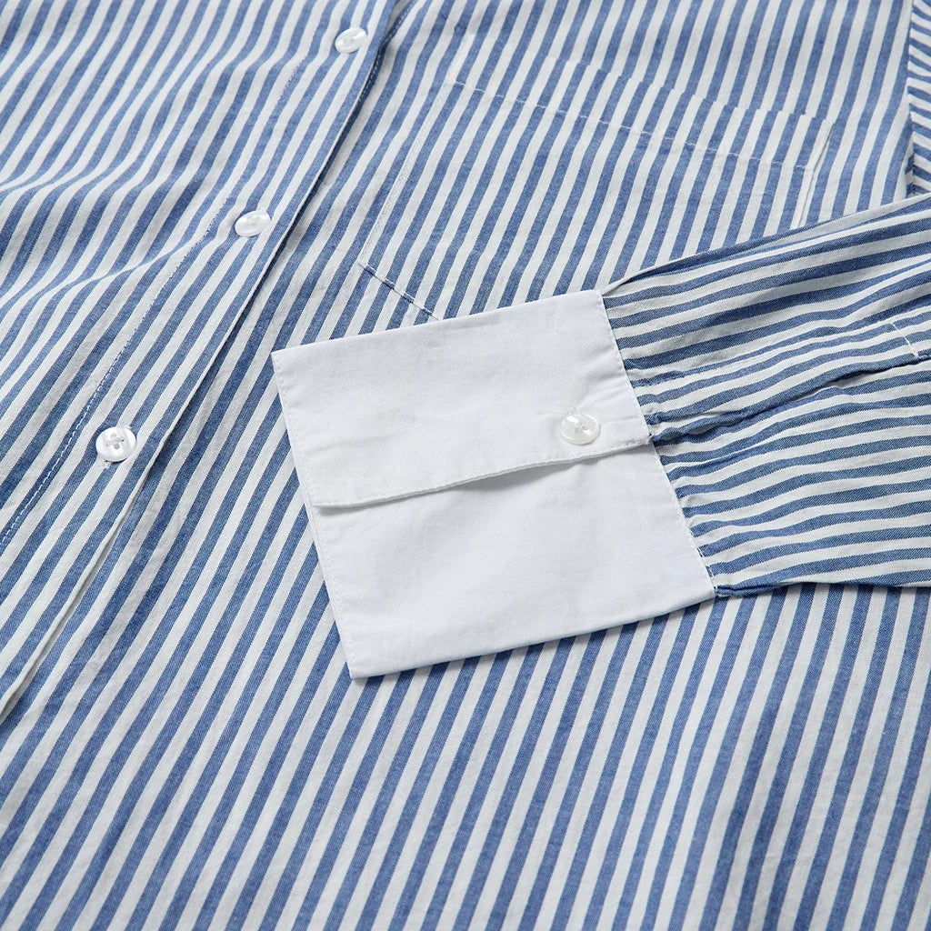 Depeche 100416 Karen shirt stripe blue