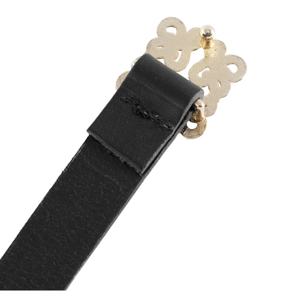 Depeche 15492 leather belt gold