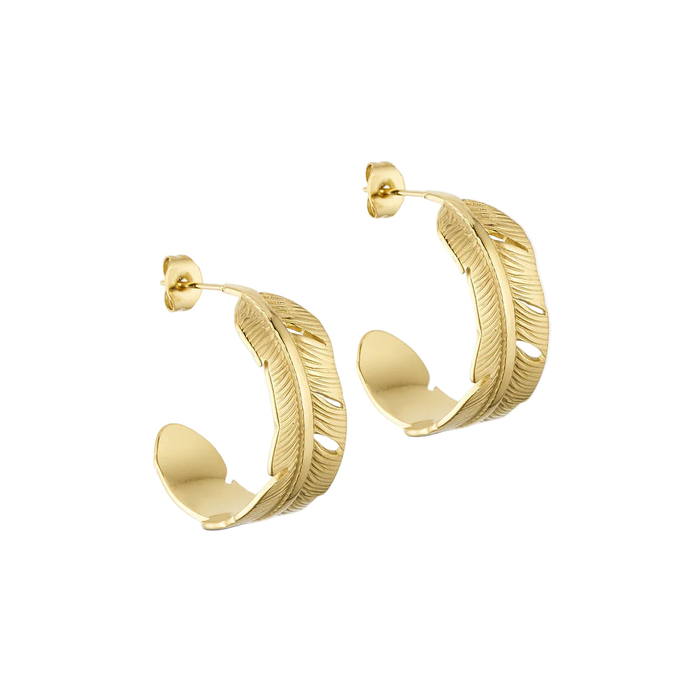 WOLFF jewelry 808 Leafy hoops G