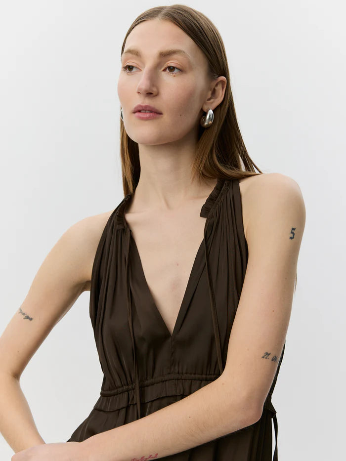 Sofie Schnoor S262192 Mels halter maxi dress brown