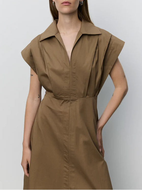 Sofie Schnoor S263181 Minera long dress pleads middle brown