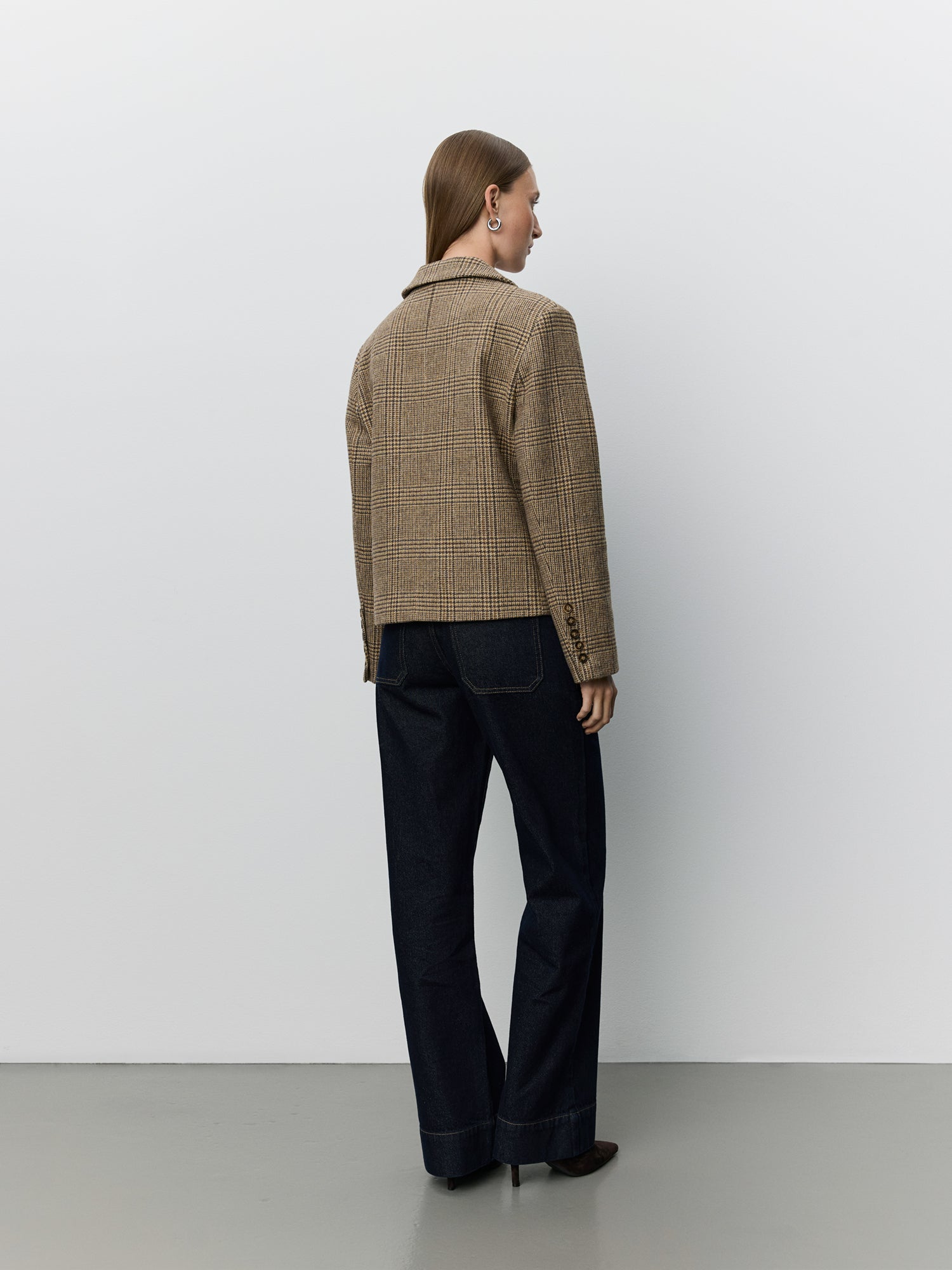 Sofie Schnoor S263200 Elly short blazer brown check