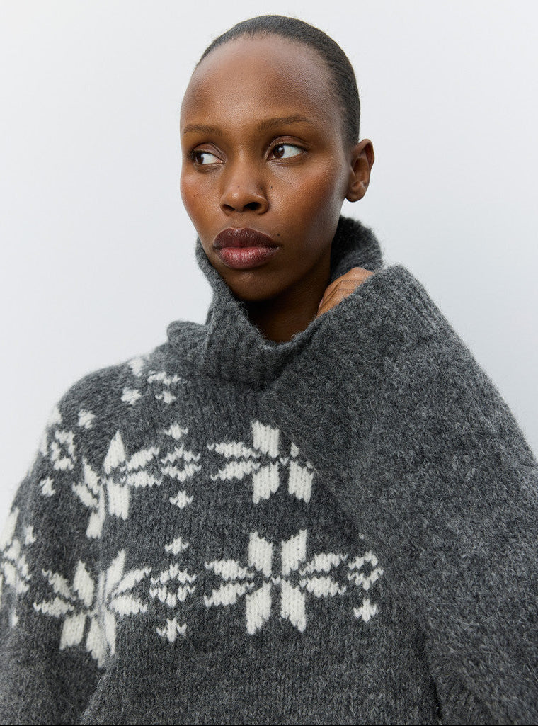 Sofie Schnoor S264272 Panna star knit sweater dark grey